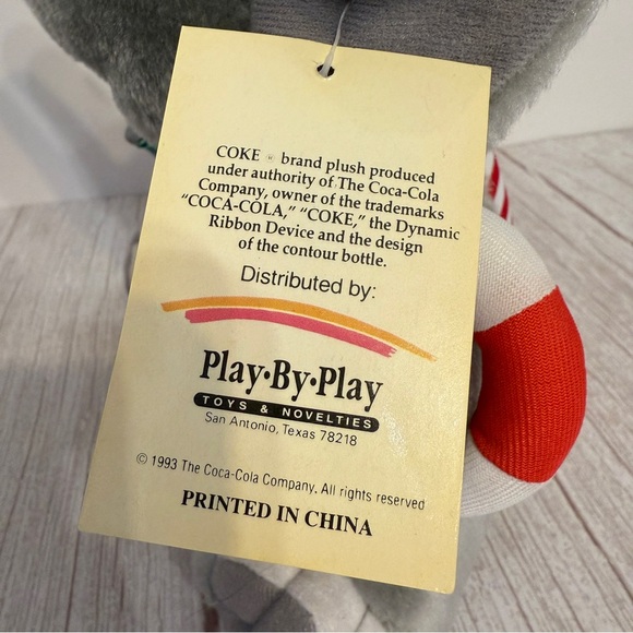 Coca Cola Brand Plush Collection 10" Elephant Lifeguard Coke Toy Tags 1993 Vtg - Picture 5 of 13
